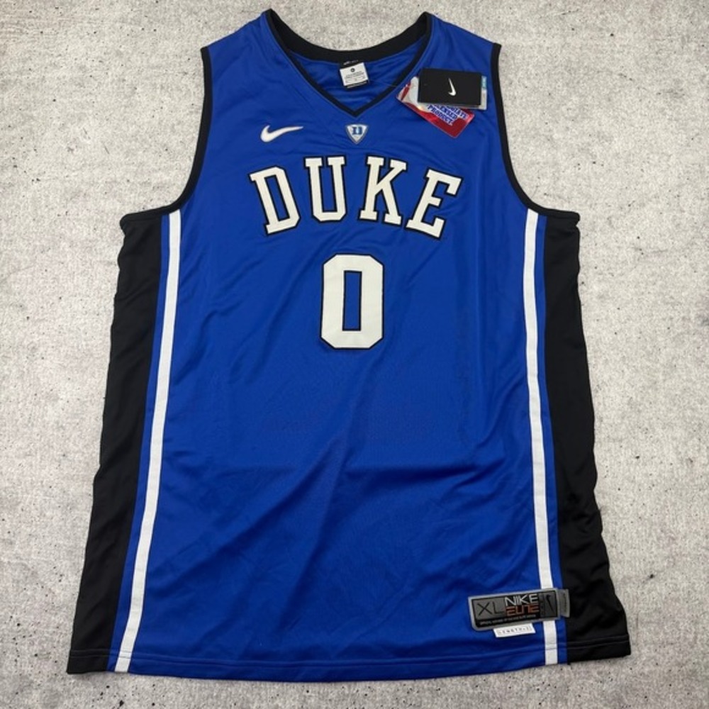 Nike Elite Duke University Jason Tatum 0 Blue Black Basketball Jersey Men XL NEW